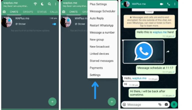 Whatsapp plus screen shooots