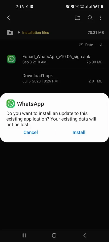 Install fouad whatsapp